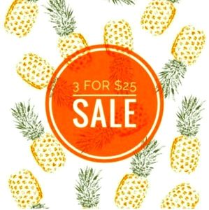 3 for $25 items with this emoji 🔥🔥🔥